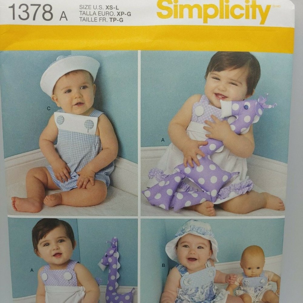 Simplicity 1378 A Child XS-L Uncut Sewing Pattern